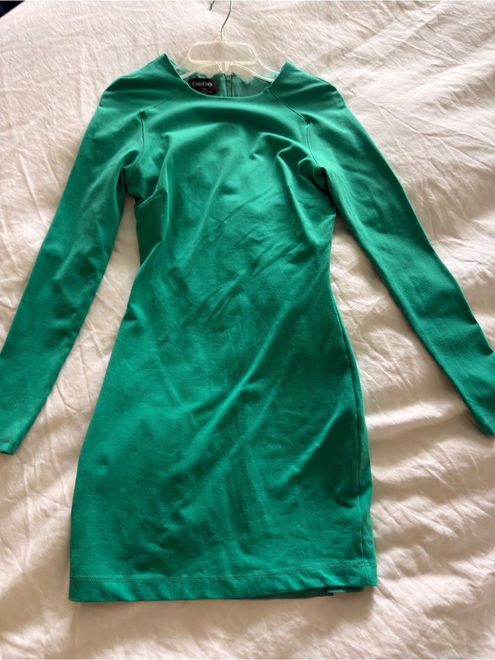 bebe Kelly Green Long-Sleeve Bodycon Dress